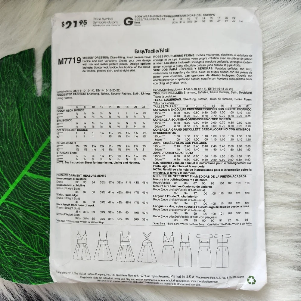 McCall's Mix & Match Sewing Pattern M7719 Midi Dress - Picture 2 of 2